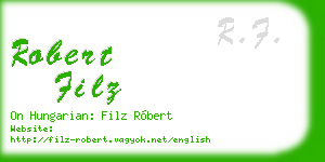 robert filz business card